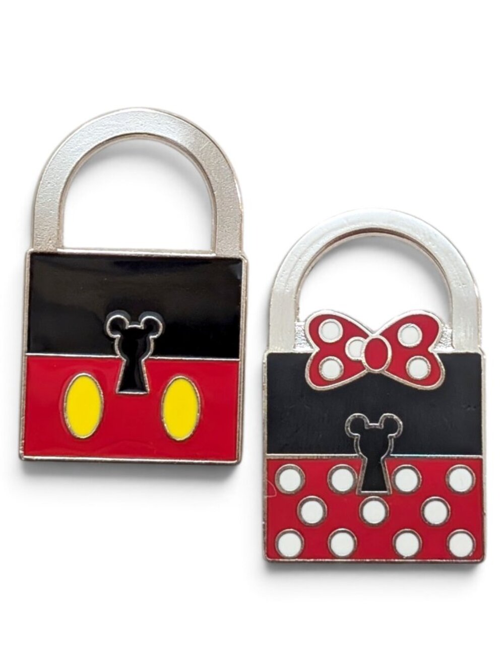 Mickey Mouse and Minnie Mouse Disney Pins: Couple Love Locks